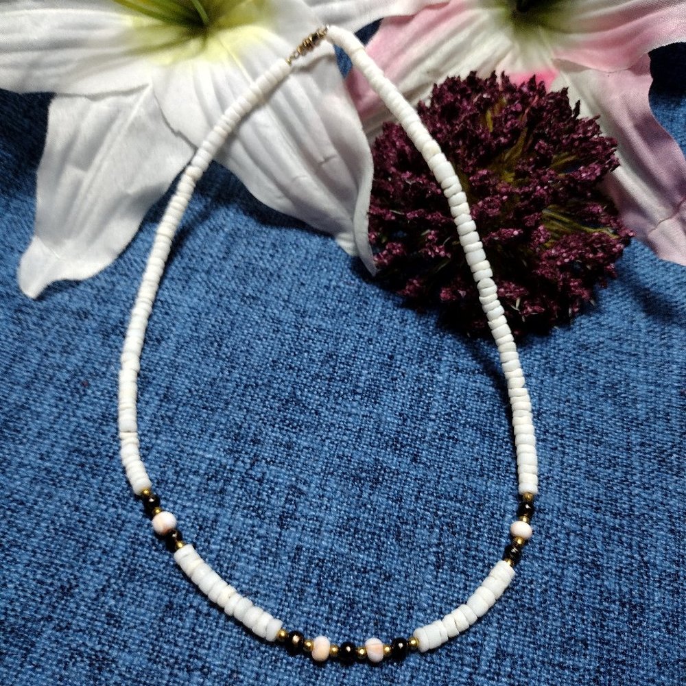 Puka & Coral Necklace